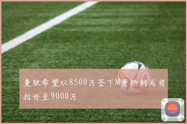 曼联希望以8500万签下M费热刺或将抬价至9000万